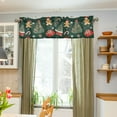 thumbnail image 3 of Yayeee Kitchen Valance Rod Pocket 54" x 18" Living Room Window Curtain, Yellow Christmas Gingerbread, 3 of 6