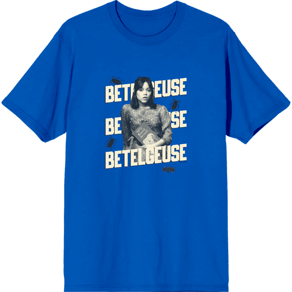 Beetlejuice Beetlejuice Astrid Betelgeuse Blue Men's Crew Neck Short Sleeve Tee-Small
