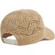 thumbnail image 4 of Xiao Hua Gorra de béisbol plegable de punto con flores de ganchillo, ligera y hueca, para mujer, 1 pieza, color blanco, 4 of 5
