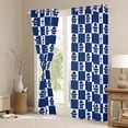 thumbnail image 3 of Feelyou Teen Santa Claus Blackout Curtains Set of 2 (52x84 Each), Princess Blue Plaid Checkered Window Curtains, Merry Christmas Curtains and Drapes, Blackout Curtains Home Decor, 3 of 6