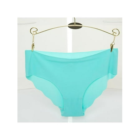 

Topumt Women Ice Silk Sexy Soft Seamless Panties Invisible Safety Underwear Thong