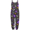 thumbnail image 4 of Kwasome Girls Romper Toddler Baby Girl Halloween Prints Jumpsuit Sleeveless Romper Outfits Pants Clothes Dark Purple Cute Girls Romper 7-8 Years, 4 of 5