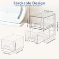 thumbnail image 2 of Cajones de plástico Homaigie, transparentes, apilables, paquete de 6, 2 of 6