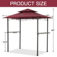 thumbnail image 5 of AECOJOY 8' x 5' Outdoor Grill Gazebo with Vented Top, Double Tier BBQ Canopy Gazebo-Red, 5 of 8