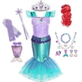 thumbnail image 1 of Disfraz de La Sirenita para niña, disfraz de Ariel, vestido de princesa, disfraz de fiesta de cumpleaños para niño pequeño, novedad de 2023, 1 of 4