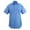 Light Blue, variant on 100% Polyester Short Sleeve Zippered Uniform Shirts - White - M
