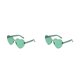thumbnail image 1 of Qarigey Gafas de sol Accesorios de moda Decoraciones Gafas lindas Ojo de gato Fácil de combinar Irregular Aspecto exquisito para fiesta Verde Verde 2Conjunto, 1 of 6
