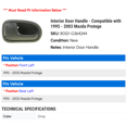 thumbnail image 2 of Interior Door Handle - Compatible with 1995 - 2003 Mazda Protege 1996 1997 1998 1999 2000 2001 2002, 2 of 2