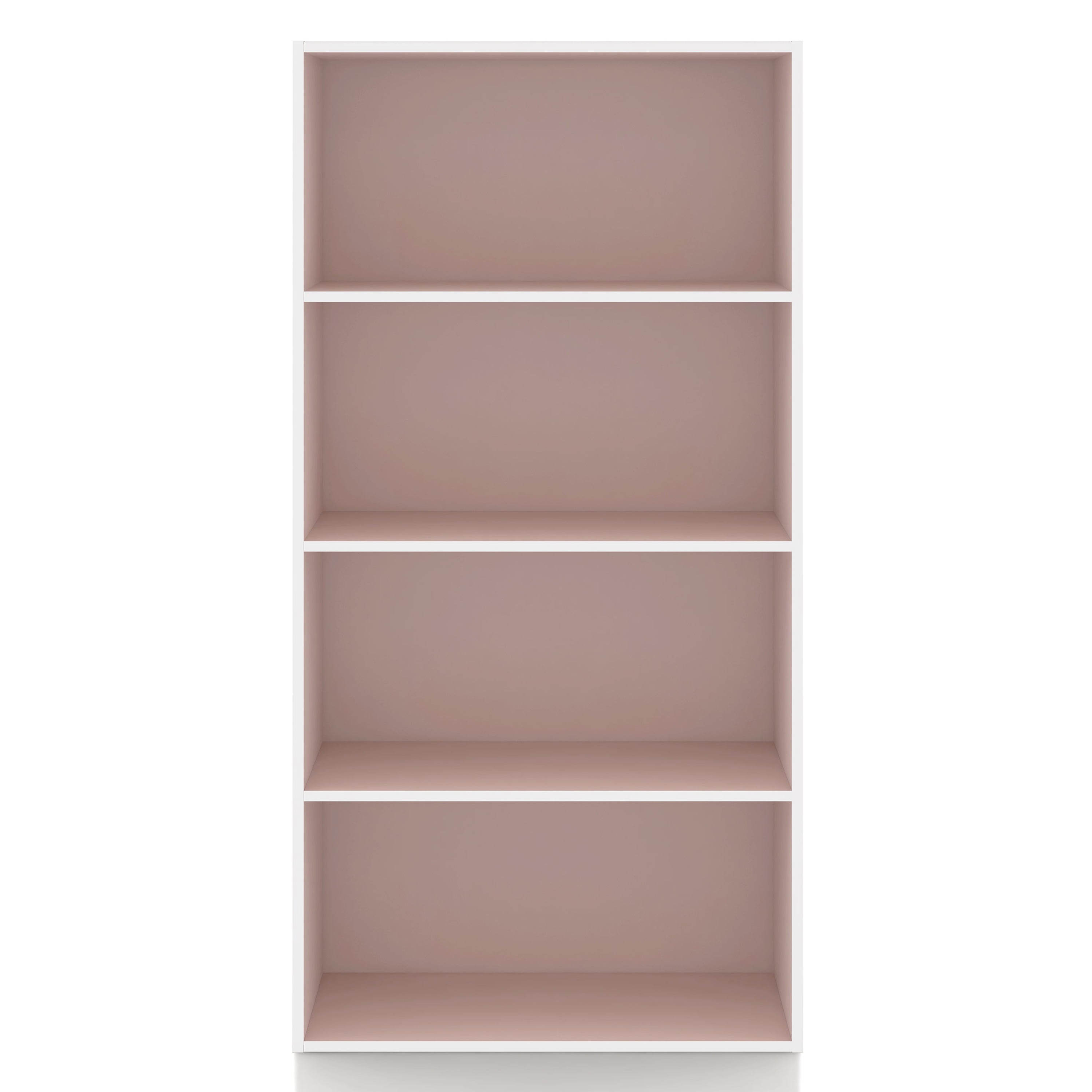 Furniture of America Brooks Stackable 4-Tier Wood Light Pink Kids Bookcase