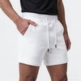 thumbnail image 5 of Yaoyar Men's American Style Basketball Shorts Cotton Breathable Mid Length 5 Inch Inseam Active Bottoms, 5 of 6