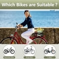 thumbnail image 7 of Heavy Duty Rear Bicycle Basket for Electric Bikes - 110LB Capacity, Rust-Resistant Steel with Cargo Net & Liner, Easy Installation for Daily Commute, Shopping & Delivery（Pipe/Tubing）, 7 of 7