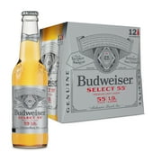 Budweiser American Lager Beer 12 pack 12 fl oz Glass Bottles 2.4% ABV