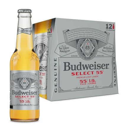 Budweiser American Lager Beer 12 pack 12 fl oz Glass Bottles 2.4% ABV