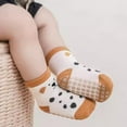 thumbnail image 3 of COUVER Unisex Baby Non Slip Grip Ankle Socks with Non Skid Soles for Infants Toddlers Kids Boys Girls, Cute Animals, 0-1Y, 5 Pairs, 3 of 5