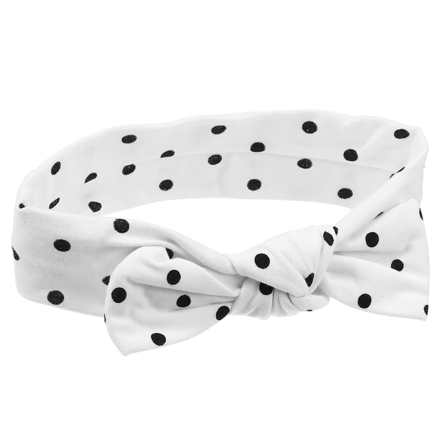 Diadema Lazo Lunares Unique Bargains Banda de Pelo Algodón Lindo de Moda para Adolescente Blanco 77 Pulgadas