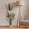 thumbnail image 1 of Planta artificial moderna con maceta decorativa Real Style Alpinia zerumbet 140cm Artego hogar sala comercio oficina, 1 of 9