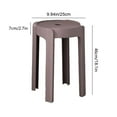 thumbnail image 3 of Heavy-Duty Stackable Plastic Stool - Ergonomic Design for Indoor/Outdoor Use (46x30cm, Coffee), 3 of 9