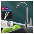 thumbnail image 2 of Kitchen Faucet Black Pull Out Sink Hot Cold Mixer Tap, 360° Rotation Brushed Nickle Stream Sprayer Head Chrome Water Tap Copper ,Versatile Features, 2 of 7