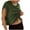 Olive Green, variant on Tao Womens Gym Yoga Tops Backless Casual Fashion Open Back Athletic Shirts Solid Color Running Crop Workout Tee Tops YellowL