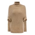 thumbnail image 4 of Bibifish Womens Sweaters Cozy High Neck Mid Cape Poncho Soft Warm Knitted Shawl For Ladies Loose Fit Trendy Fall Winter Outfits, 4 of 4