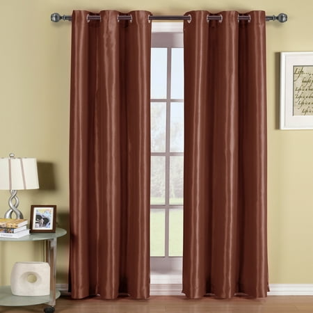 Matte Finish White Thermal - Soho Grommet Thermal insulated Blackout Window Curtain Panel Energy Saving (Sold as Single Panel)