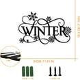 thumbnail image 5 of Winter Theme Metal Wall Art Decor Black Wall Hanging Decor Snowflake Silhouette Wall Art for Home Bedroom Living Room Bathroom Kitchen Hotel Wall Decoration 11.8x7.2, 5 of 7