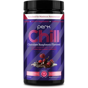 Perk Chill Chocolate Raspberry (18 Servings) - Gluten Free, Soy Free, Peanut Free Drink Mix