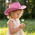 thumbnail image 2 of TTUHYWXI Cowboy Hats for Kids Boys Girls Western Cowgirl Hat Party Hats Toddler Cowboy Hats (2-6 Years, Pink), 2 of 4