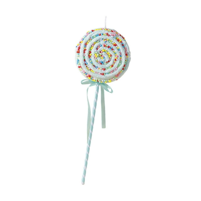 Adorno colgante para de Navidad, colgante de Navidad, artesanía ligera y creativa portátil, decoración navideña para año Nuevo, cafetería en , Azul Mediana Bombón Azul Medio