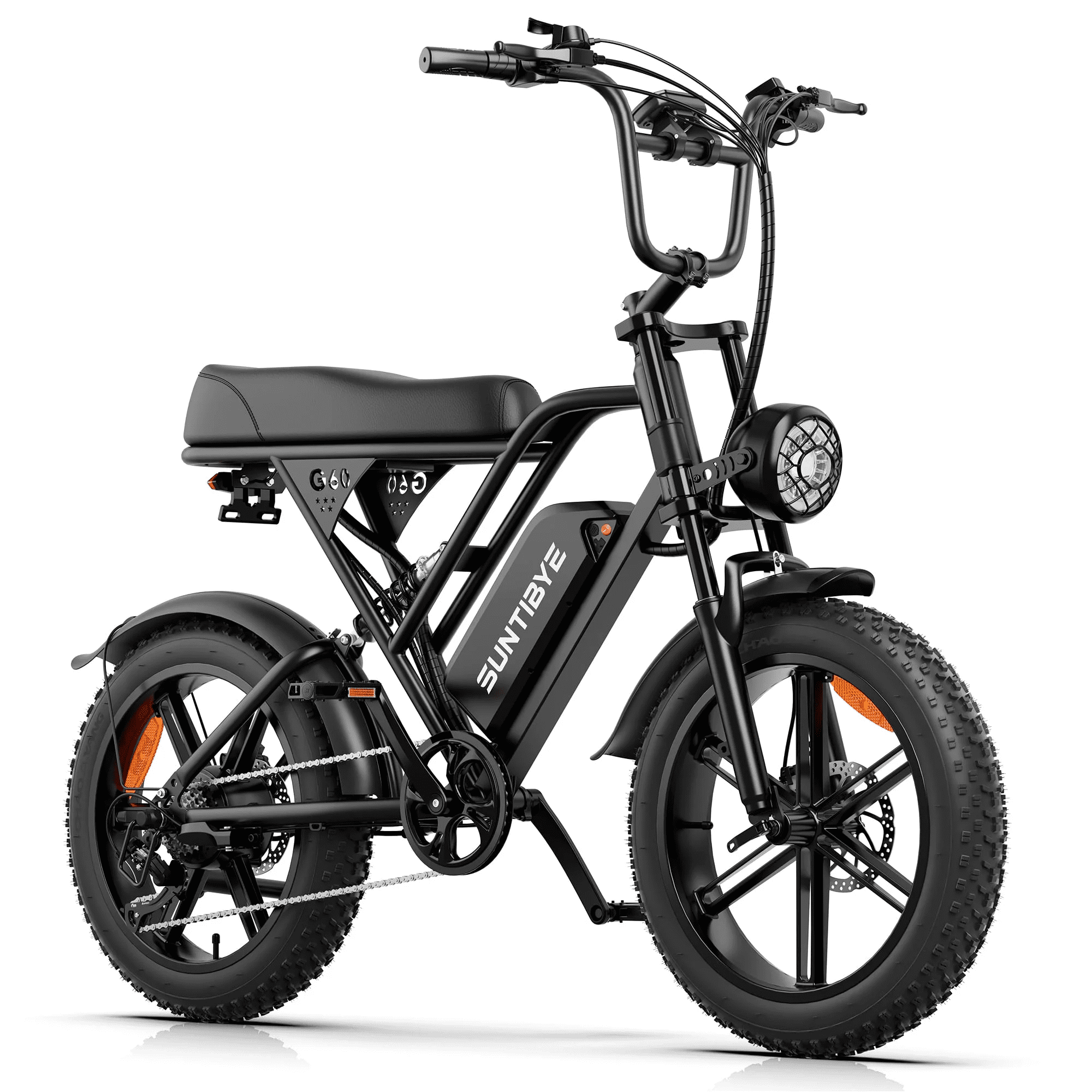 SUNTIBYE G60 Fat Tire Electric Mountain Bike for Adults 20", 1500W 7-Speed Off-road Ebike, 30MPH & 70Miles, 48V 20Ah UL2849