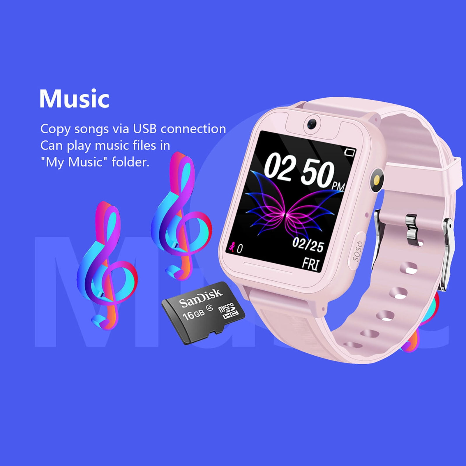 Kids Waterproof Smart Watch Smart Watch for Kids Touchscreen Kids Watches with Video Alarm Camera Toys for Girls Boys 3-12 Years Old Birthday