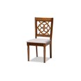 thumbnail image 3 of Baxton Studio Renaud Modern and Contemporary Grey Fabric Upholstered and Walnut Brown Finished Wood 7-Piece Dining Set, 3 of 7
