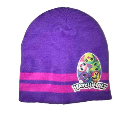 Hatchimals Girls Purple With Pink Stripes Knit Beanie Winter Stocking Hat price history on PriceWatchPro