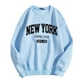 thumbnail image 2 of New York Sweatshirts for Women Long Sleeve Crewneck Graphic Sweatshirt Pullover Tops Fall Winter Outfits Streetwear, 2 of 6