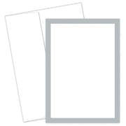 Great Papers! Flat Card Invitation, 5 1/2" x 7 3/4", 127 Lb, Metallic, Silver/White, Pack Of 20