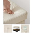 thumbnail image 4 of SONGMICS Banco de Almacenamiento, Baúl, Caja de Almacenamiento, Plegable, Carga de 300 kg, 120 L, 110 x 38 x 38 cm, Beige, 4 of 5