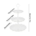 thumbnail image 3 of 3-Tier Cupcake Stand | Plastic Dessert Tower Display Tray for Parties, Weddings & Events | Multi-Layer Serving Platter for Appetizers, Cookies & Snacks | 25x25x36cm, 3 of 6