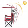 thumbnail image 2 of Chaise surdimensionnée Ozark Trail avec canopy, en polyester et acier, capacité de charge de 300 lbs, couleur Rouge, 2 of 8