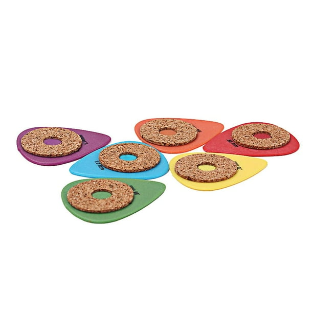 Conjunto de 6 Púas de Guitarra Estándar con Agarre de Goma para Accesorios Musicales