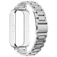 thumbnail image 3 of For Xiaomi Redmi Band 3 Smart Band 9 Active Stainless Steel Watch Strap with PC Case Solid 3 Bead Re, 3 of 3