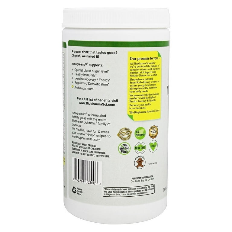 Biopharma Scientific - NanoGreens10 Green Apple 12.7 oz