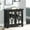Antique Black, variant on Modern Traditional Wooden Chest, Antique Black, Mirror Doors, For Bedroom Storage Accent Wood, Interior