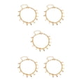 thumbnail image 1 of Minnieouse Tobillera en capas de tobillo Tobilleras para mujer Adornos Cadenas para pies Oro Oro 5piezas, 1 of 6