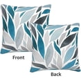 thumbnail image 6 of Abstract Dusty Blue Grey Throw Pillow Covers 18 X 18 in Pack of 2, Dahlia Floral Flowers Petals Pillow Case Decorative Cushion Covers for Couch Bed Sofa Farmhouse Decoration, 6 of 6
