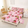 thumbnail image 2 of Erosebridal Cartoon Animal Capybara Full Size Sheets,Kawaii Strawberry Cute Daisy Bed Sheets For Kids Girls 4-Piece, 2 of 6