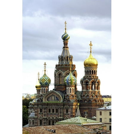 Domes of Church of the Saviour on Spilled Blood, St. Petersburg, Russia Print Wall Art By Gavin