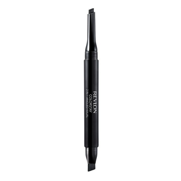 2 Pack Pencil Eyeliner by Revlon, ColorStay 2-in-1 Eye Makeup, Waterproof, Longwearing With Smudge Brush, Angled Kajal Eyeliner, 101 Onyx, 0.01 Oz