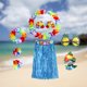 thumbnail image 1 of Traje De Falda De Hierba Traje de falda de hierba para fiesta, disfraz hawaiano para escenario de playa (azul) Wdftyju Libre de BPA, 1 of 3
