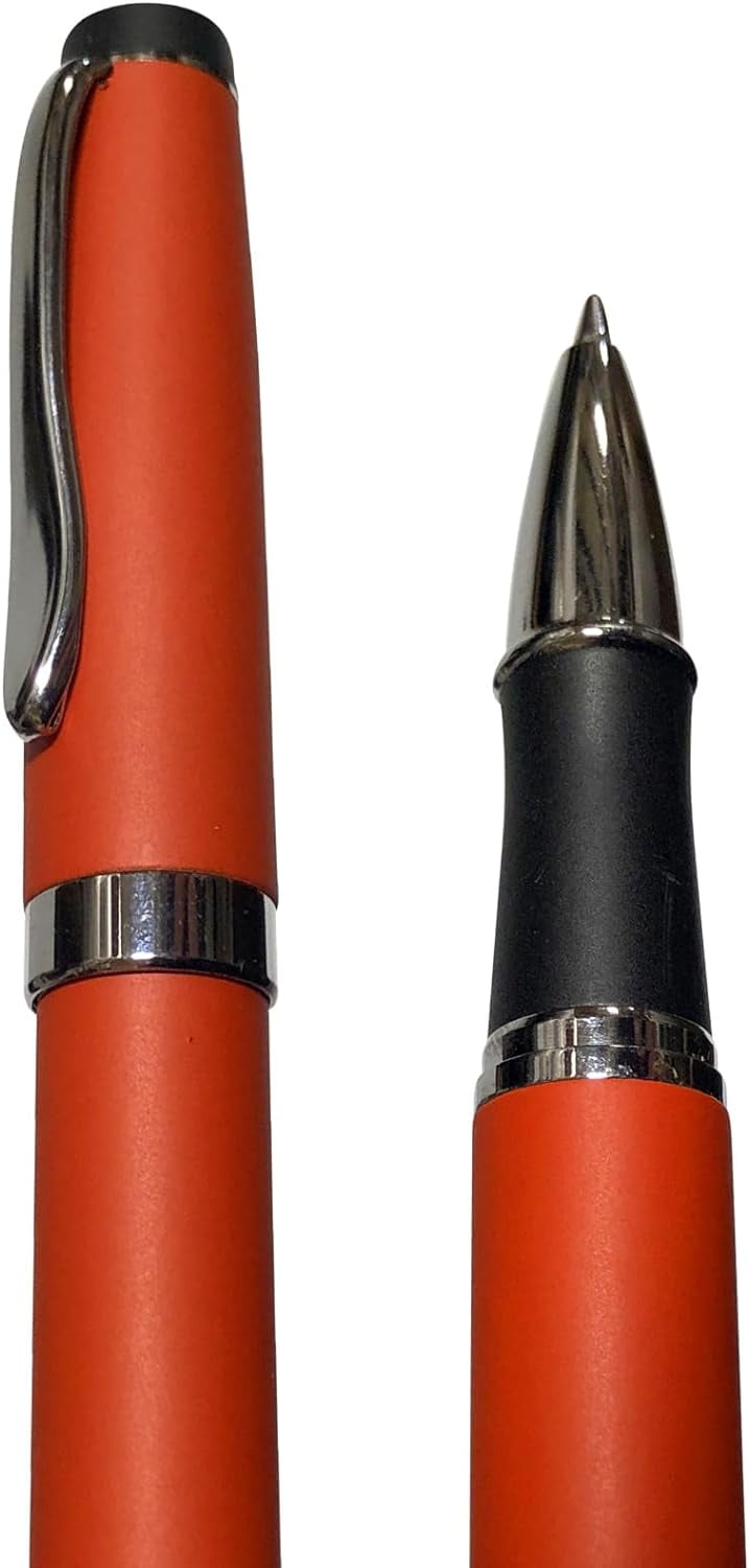 Gripper Rollerball Pen - Matt Orange with Anti Slip Grip (Budget Friendly Pen)