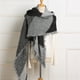 thumbnail image 3 of Bufanda de cachemira de imitación geométrica simple para mujer, chal, bufanda, cuello cálido de invierno, 3 of 6